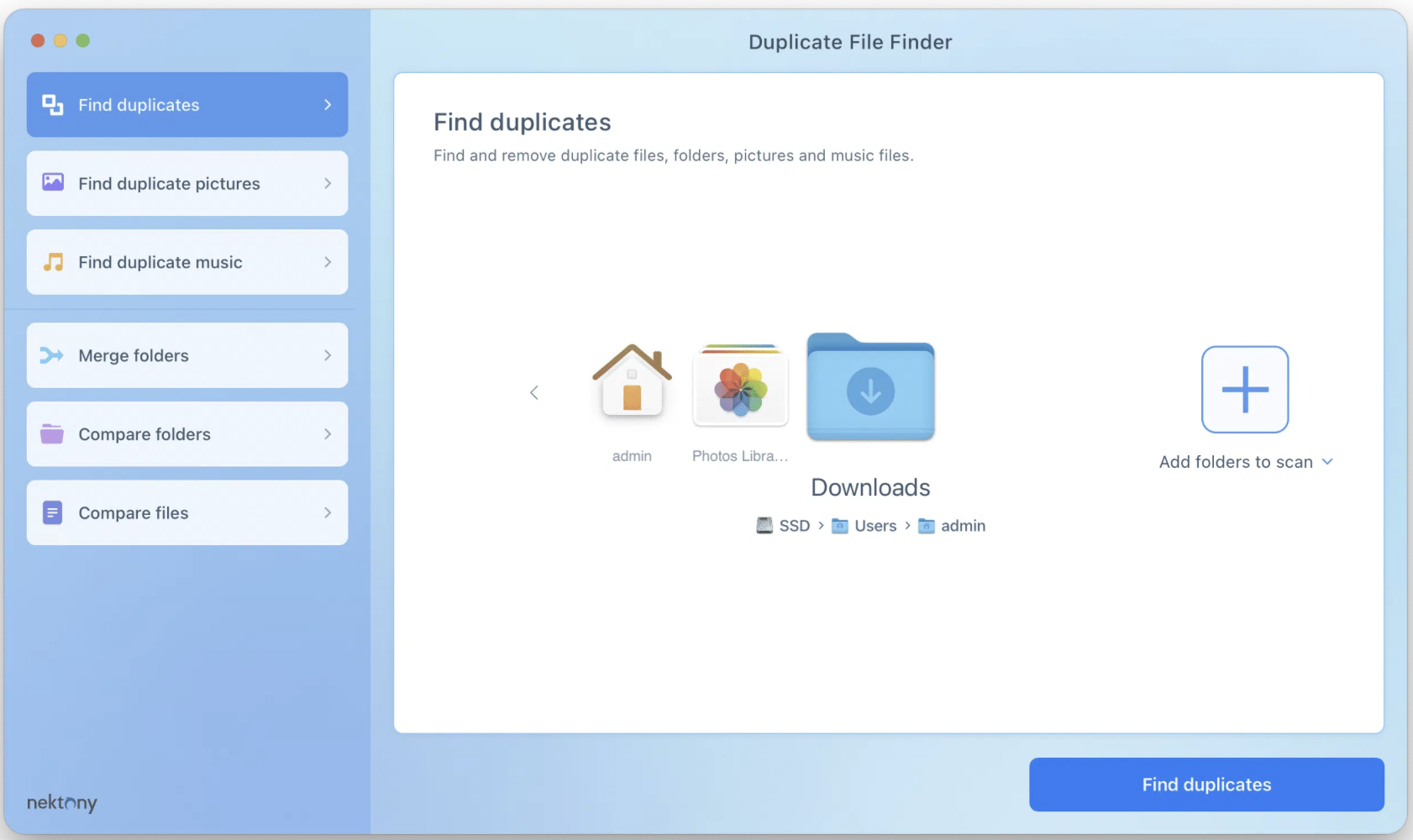 Nektony Duplicate File Finder